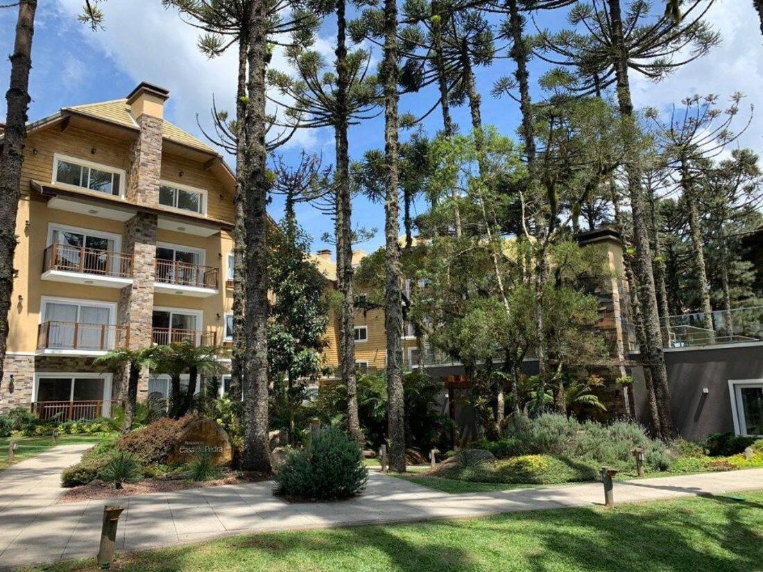 103/3 Apto Com Piscina Aquecida Gramado Eksteriør billede