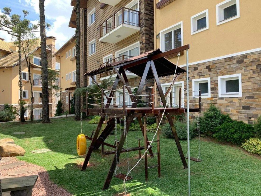 103/3 Apto Com Piscina Aquecida Gramado Eksteriør billede